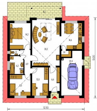 Plan de sol du rez-de-chaussée - BUNGALOW 119